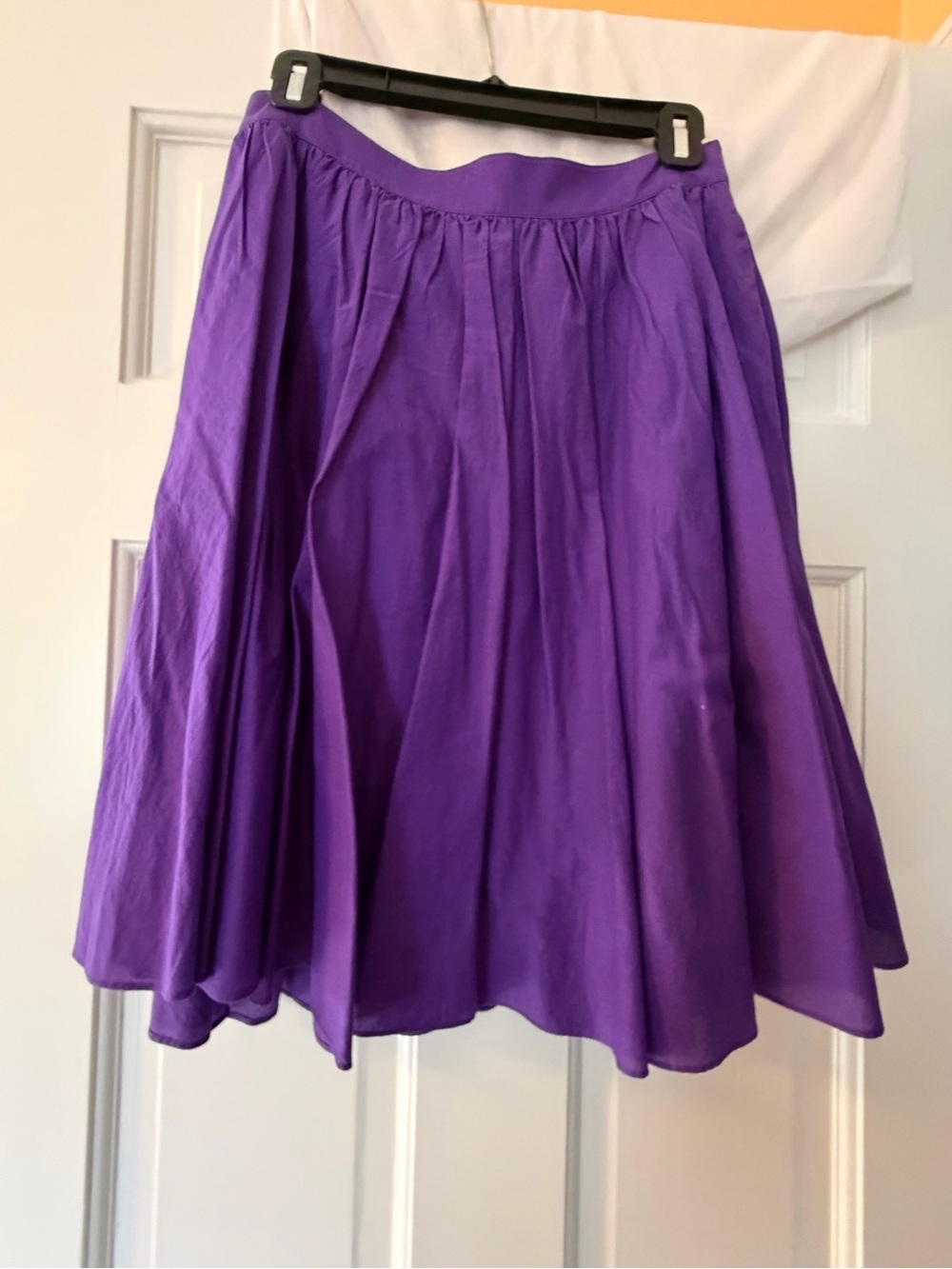 J. Crew Factory Purple Full-Flare Midi Skirt